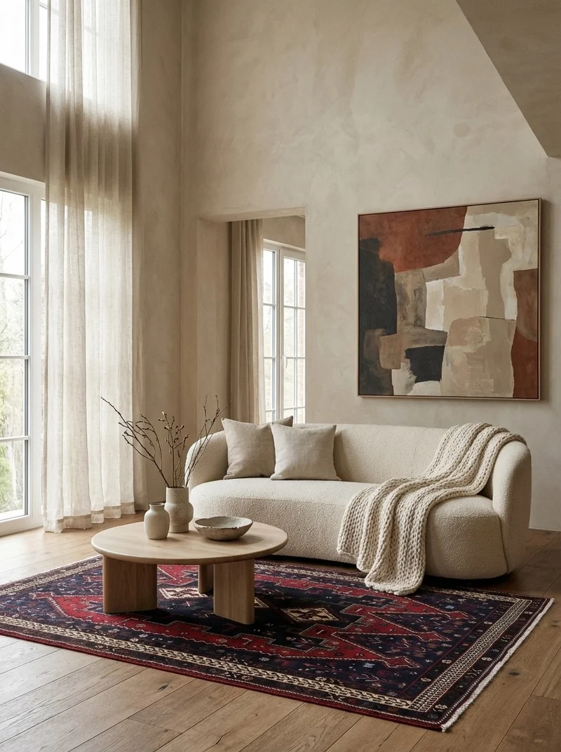 Afshar · Handgeknüpft – Blau, 219x148 cm