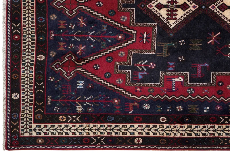 Afshar · Handgeknüpft – Blau, 219x148 cm