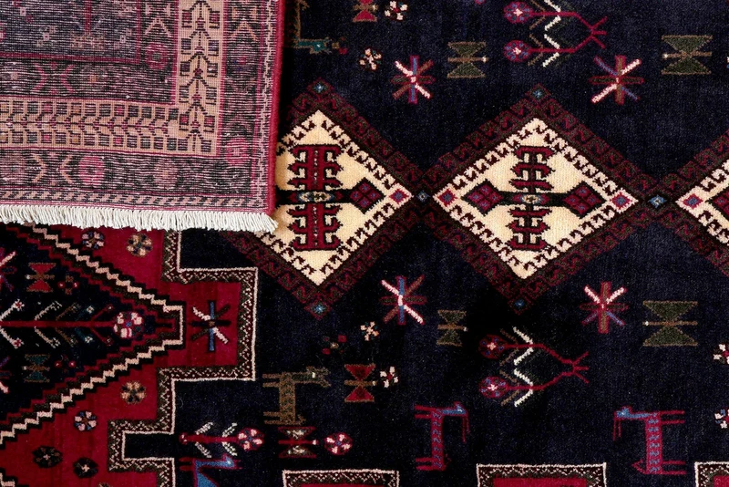 Afshar · Handgeknüpft – Blau, 219x148 cm