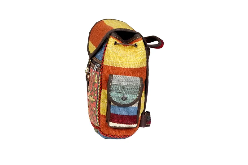 Kelim Bag · Handgefertigt – Bunt, 34x30 cm