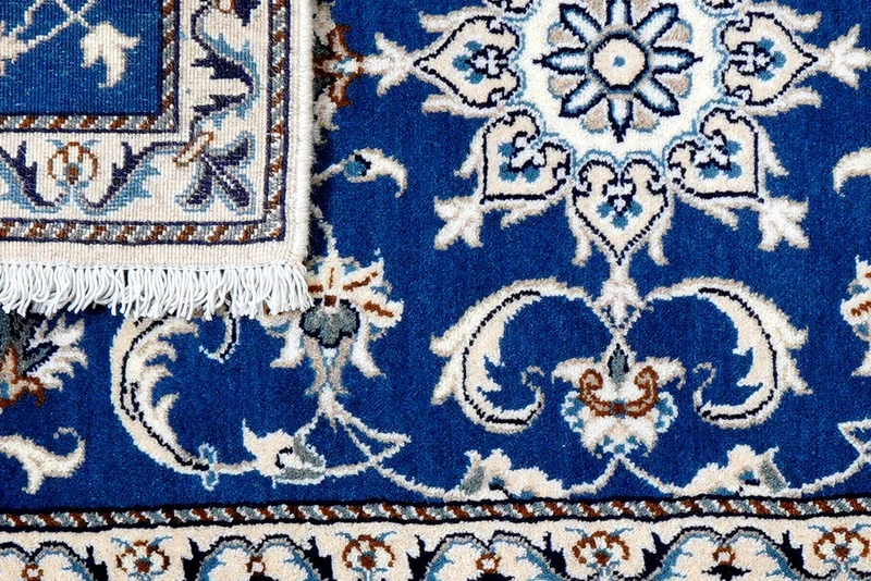 Nain 12La · Handgeknüpft – Blau, 136x72 cm
