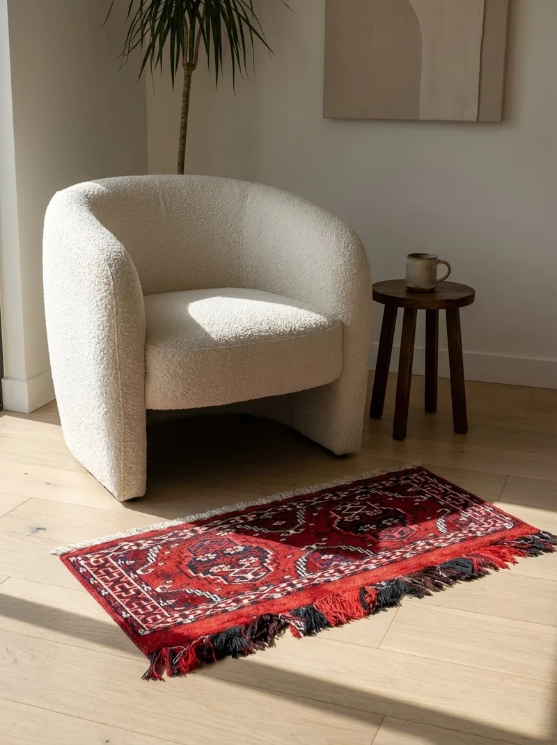 Turkman · Handgeknüpft – Rot, 35x90 cm