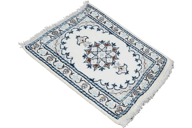 Nain 12La · Handgeknüpft – Beige, 59x39 cm
