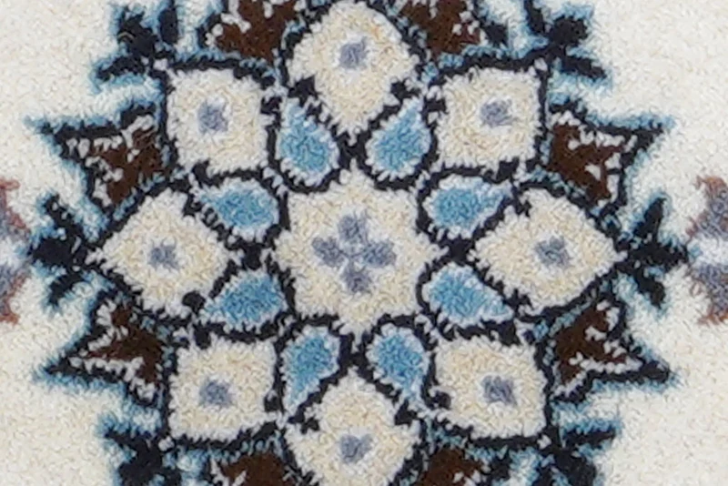 Nain 12La · Handgeknüpft – Beige, 59x39 cm