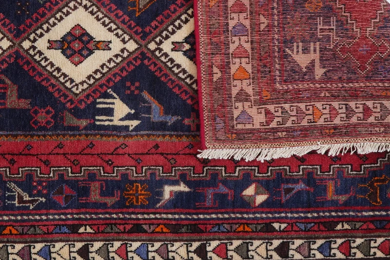 Afshar · Handgeknüpft – Blau, 214x105 cm