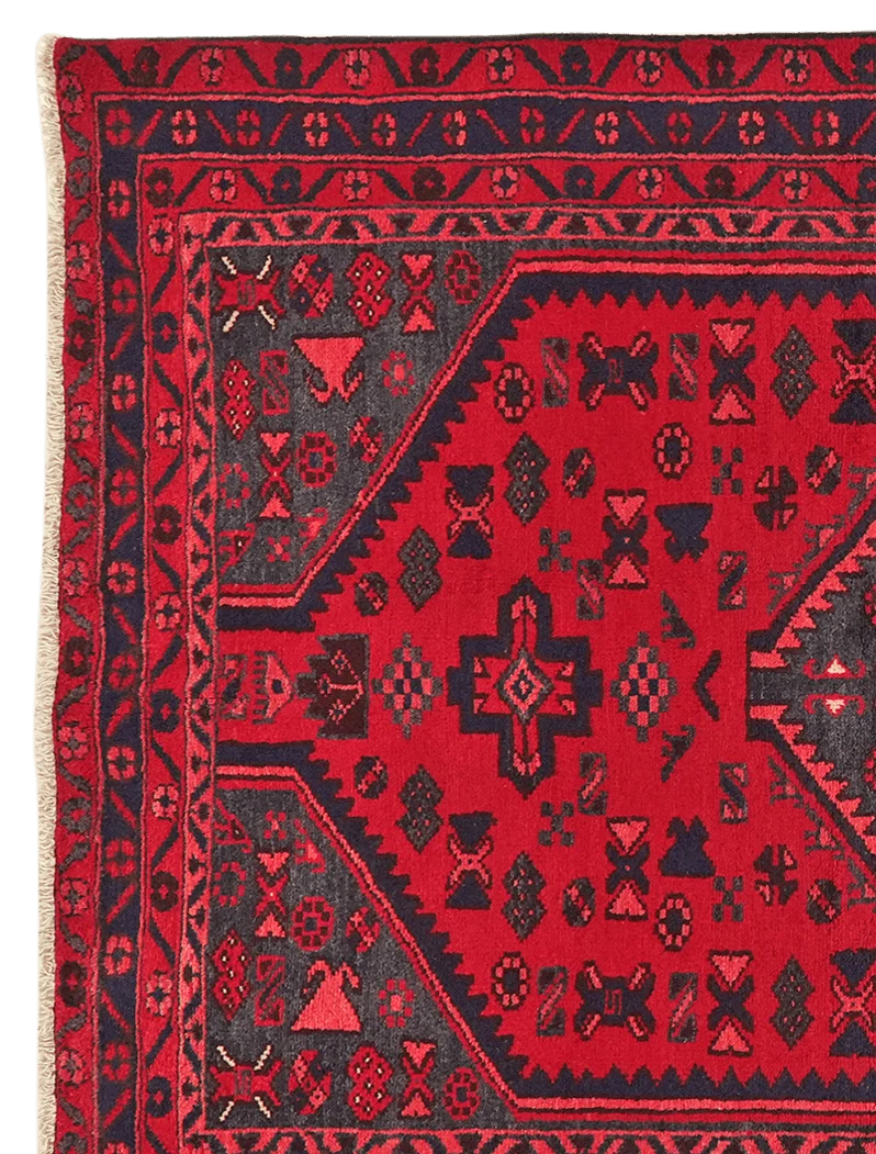 Khamseh · Handgeknüpft – Rot, 202x136 cm