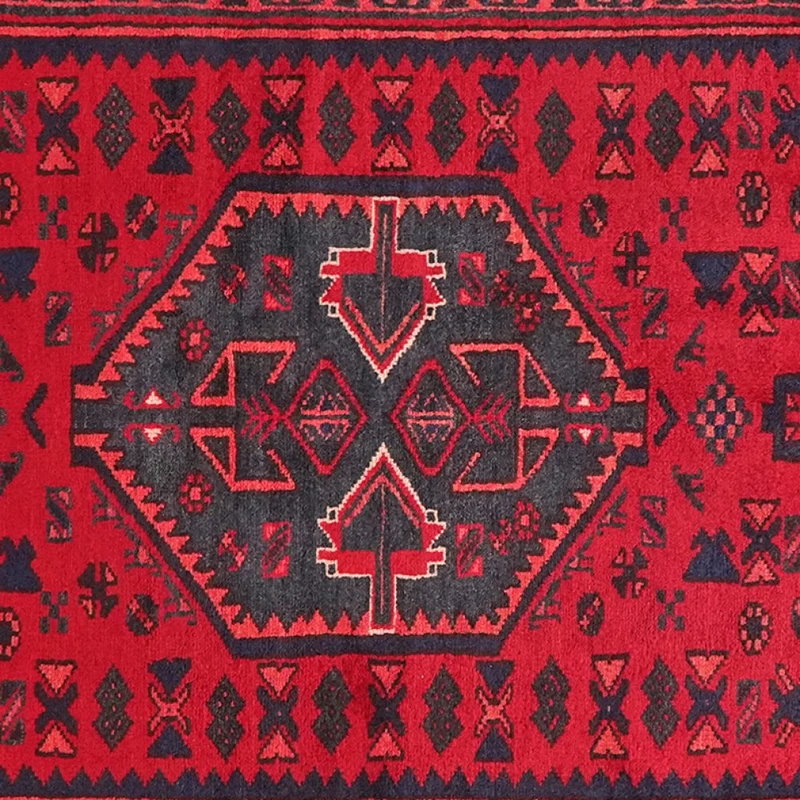 Khamseh · Handgeknüpft – Rot, 202x136 cm