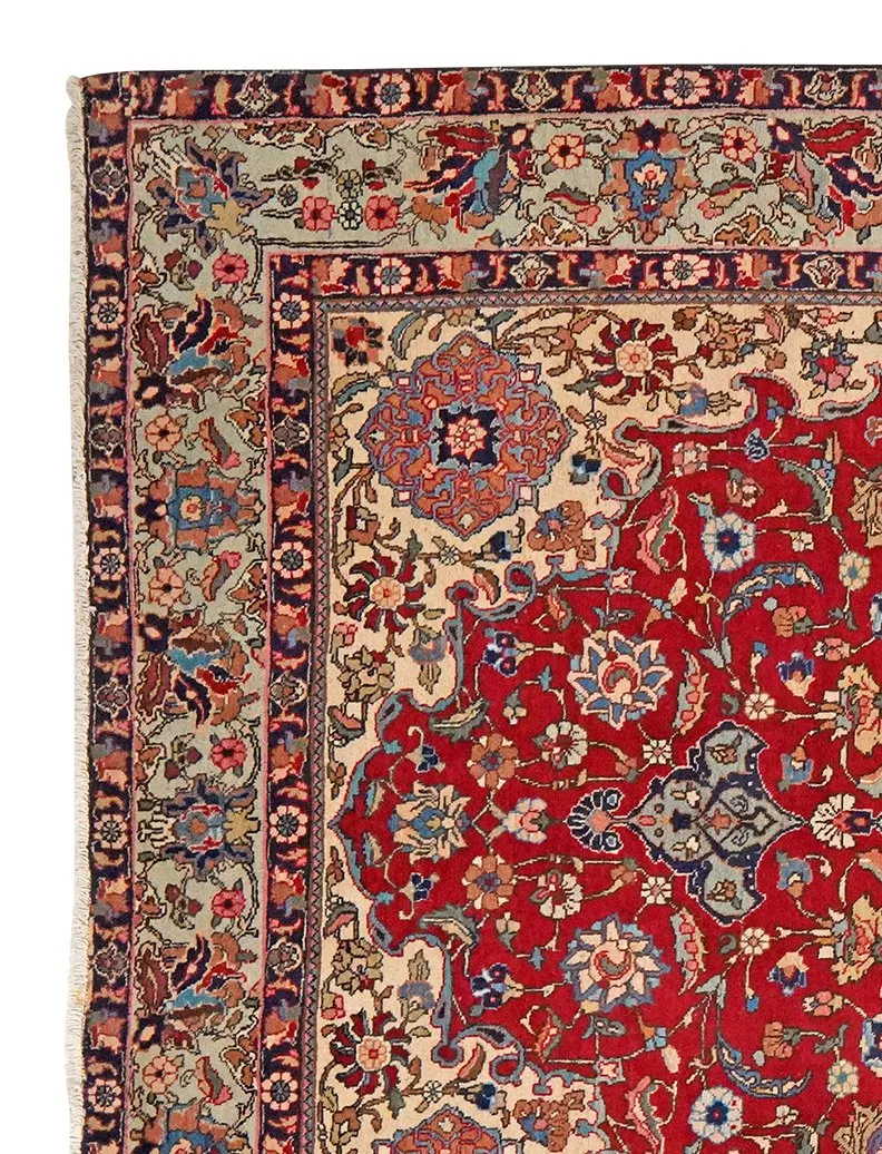 Tabriz Old · Handgeknüpft – Rot, 293x191 cm