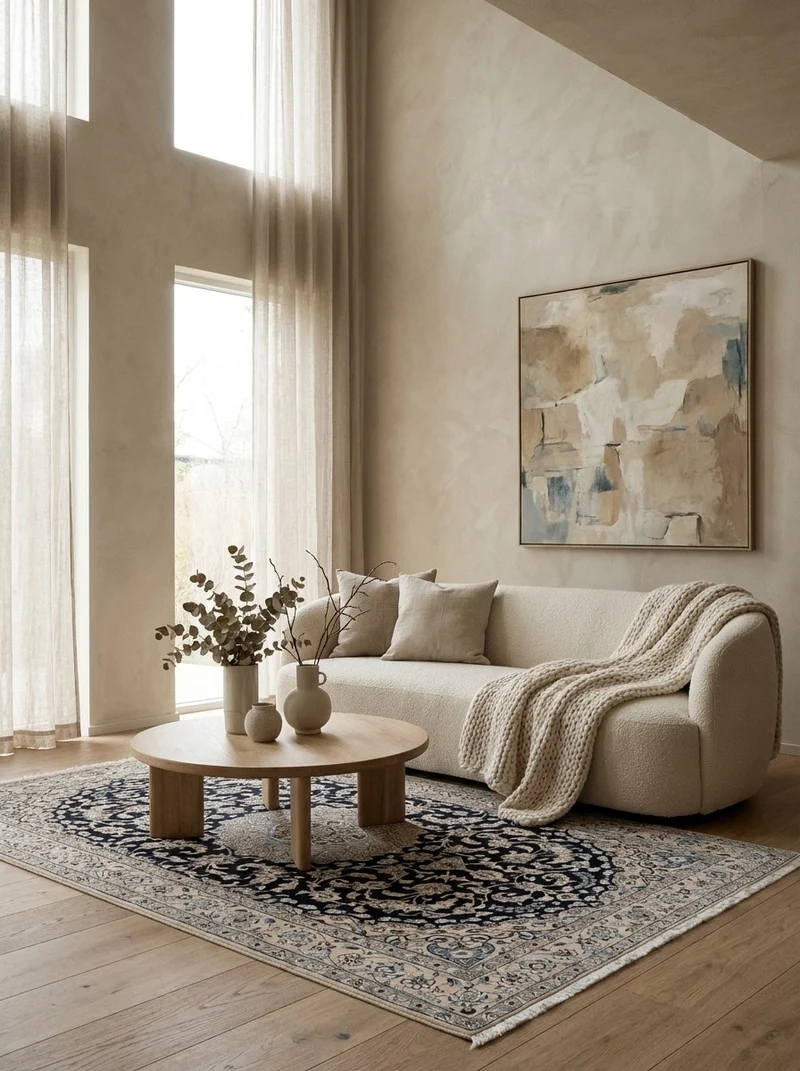 Nain 9La · Handgeknüpft – Blau, 244x154 cm