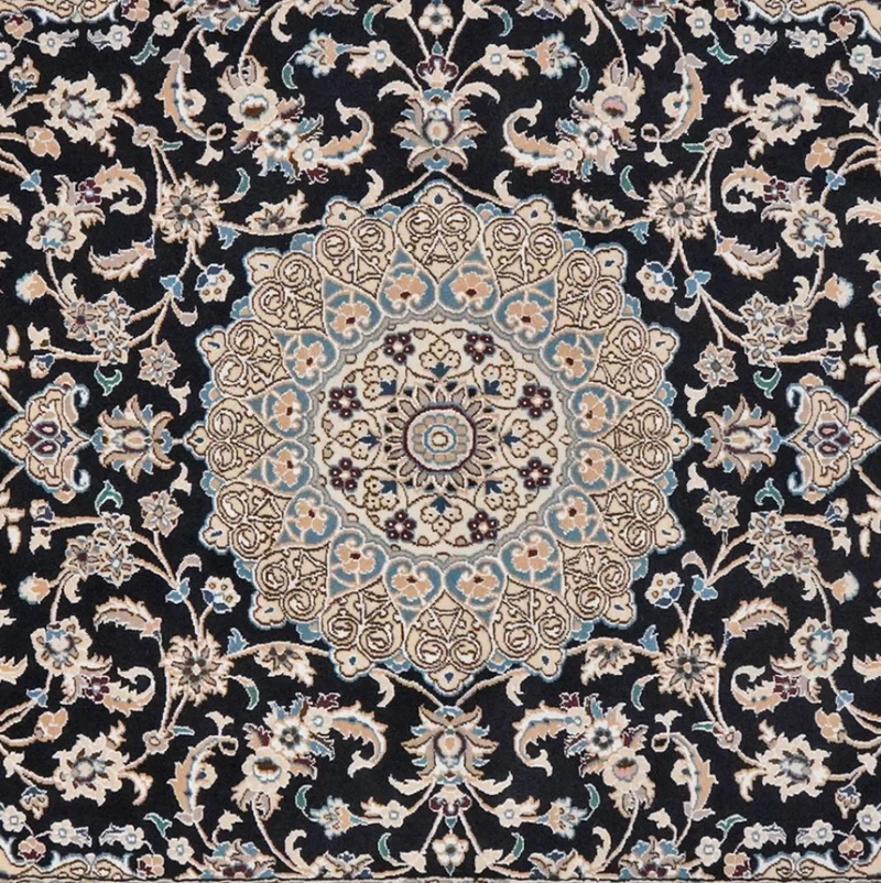 Nain 9La · Handgeknüpft – Blau, 244x154 cm