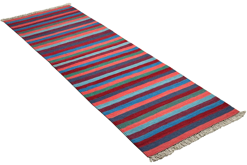 Kelim Gashgai · Handgewebt – Bunt, 194x63 cm