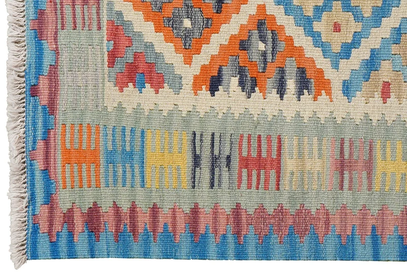 Kelim Gashgai · Handgewebt – Beige, 127x84 cm