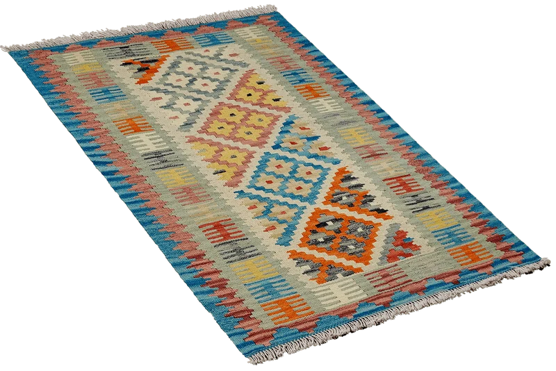 Kelim Gashgai · Handgewebt – Beige, 127x84 cm