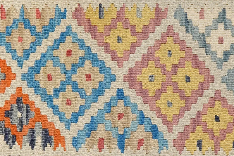 Kelim Gashgai · Handgewebt – Beige, 127x84 cm