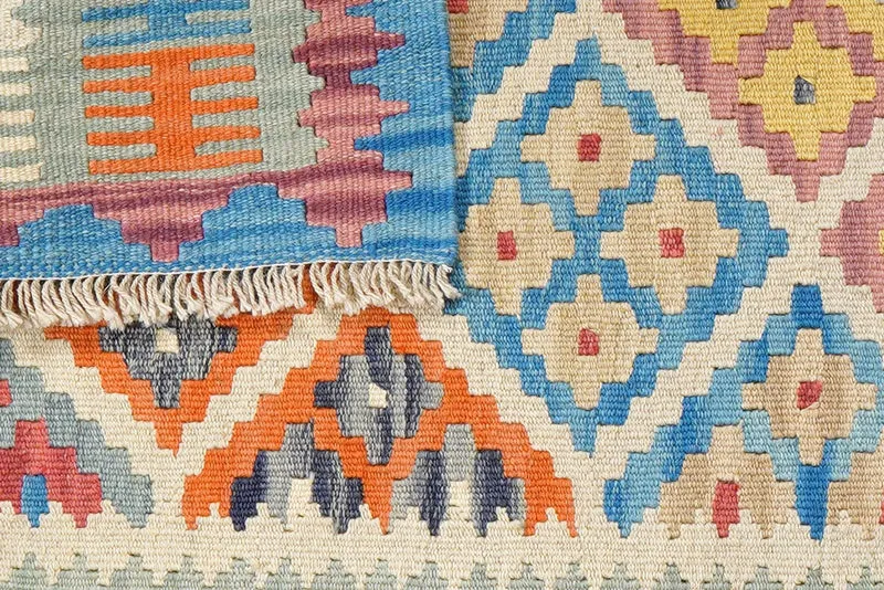 Kelim Gashgai · Handgewebt – Beige, 127x84 cm