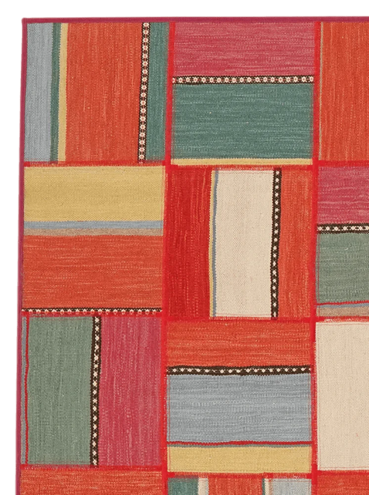 Kelim Tekkeh · Handgewebt – Bunt, 209x120 cm