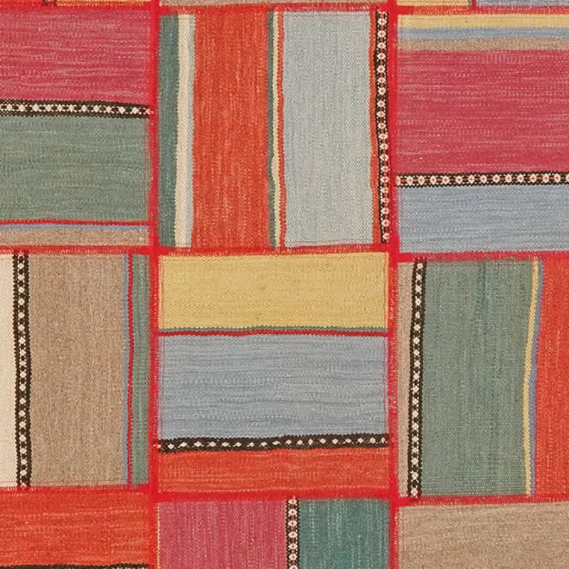 Kelim Tekkeh · Handgewebt – Bunt, 209x120 cm