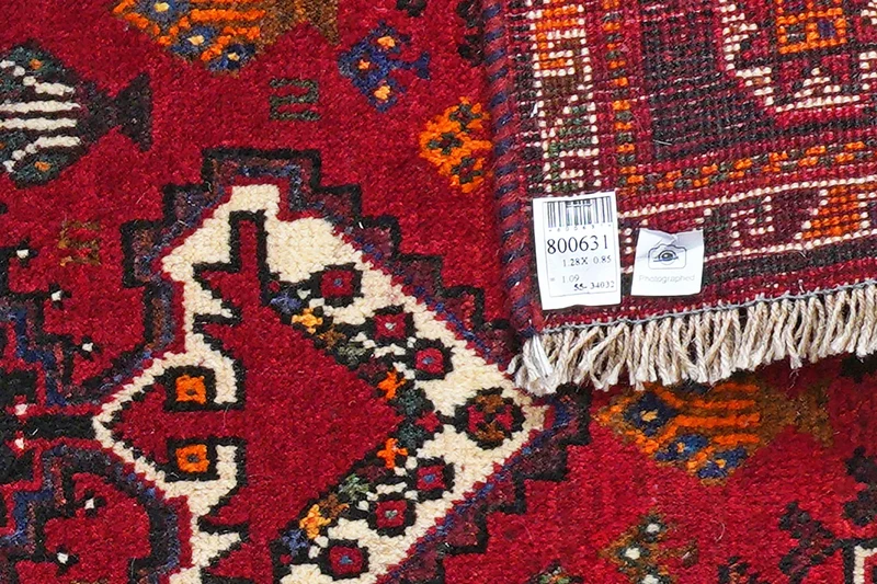 Gashgai · Handgeknüpft – Rot, 128x85 cm