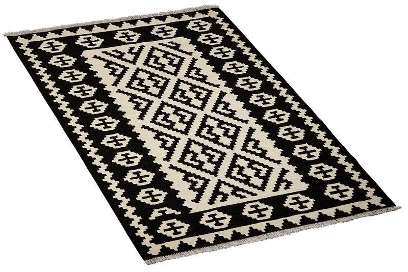 Kelim Gashgai · Handgewebt – Schwarz, 155x106 cm