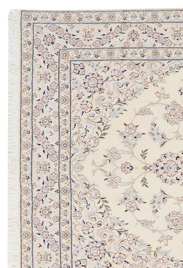 Nain 6La · Handgeknüpft – Beige, 202x127 cm