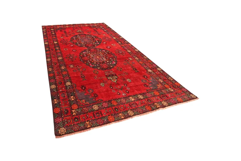 Kordibaf · Handgeknüpft – Rot, 341x214 cm