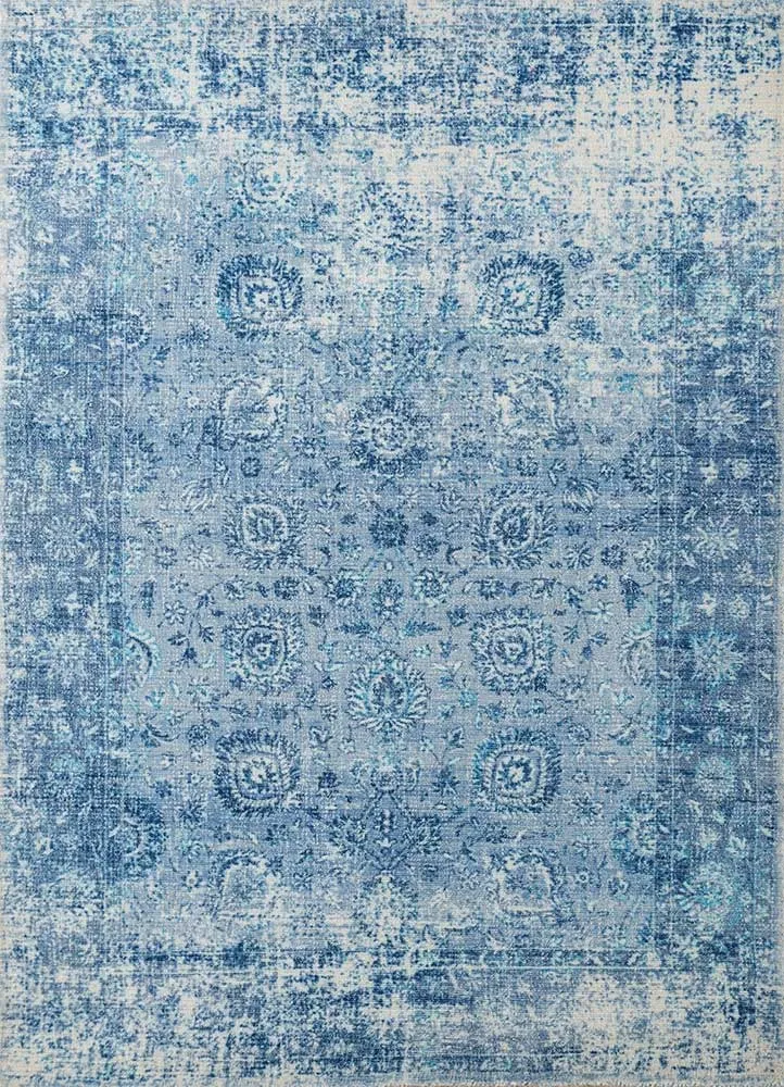 Wollteppich - 150 x 240 cm - blau