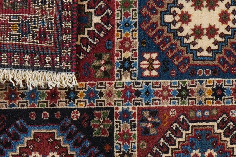 Yalameh · Handgeknüpft – Bunt, 93x63 cm