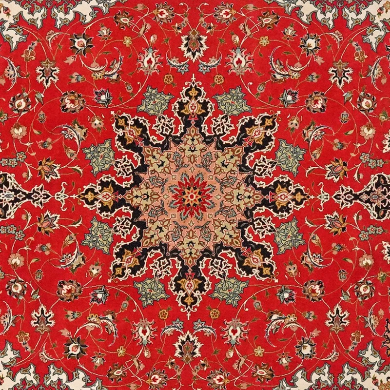 Tabriz 50 Raj · Handgeknüpft – Rot, 304x202 cm
