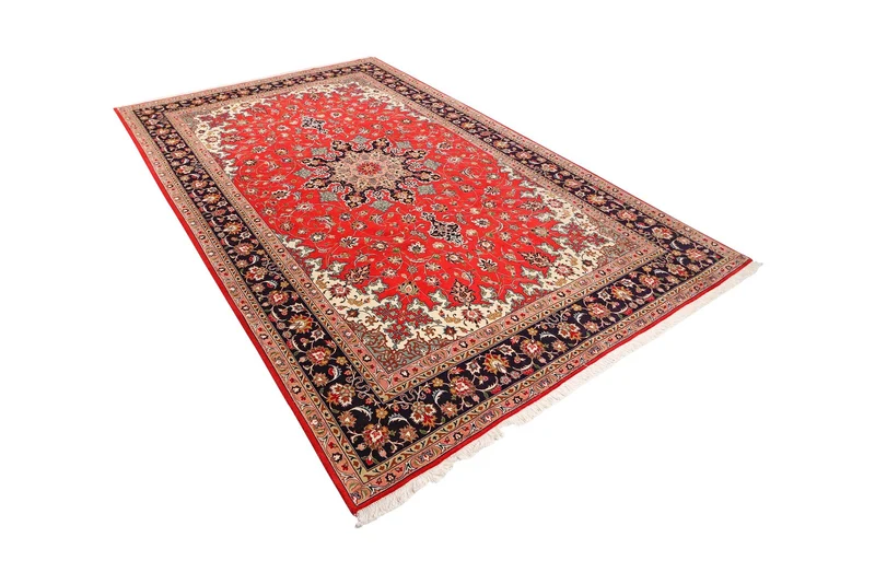 Tabriz 50 Raj · Handgeknüpft – Rot, 304x202 cm