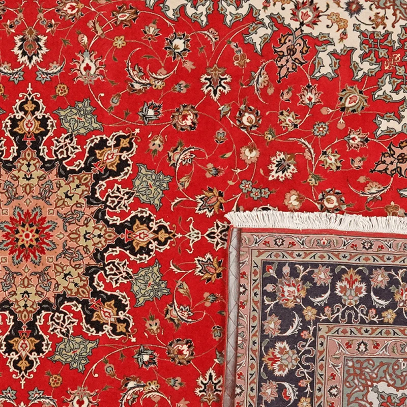 Tabriz 50 Raj · Handgeknüpft – Rot, 304x202 cm