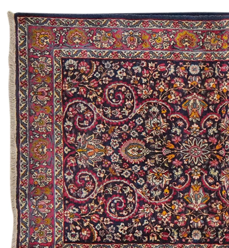 Kirman · Handgeknüpft – Blau, 572x104 cm