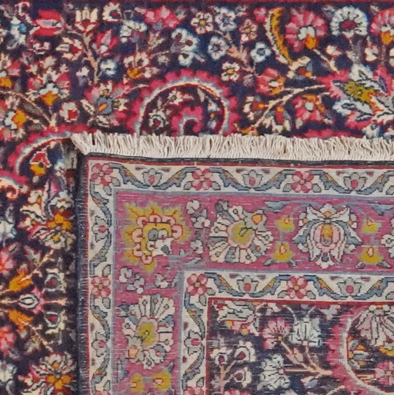 Kirman · Handgeknüpft – Blau, 572x104 cm