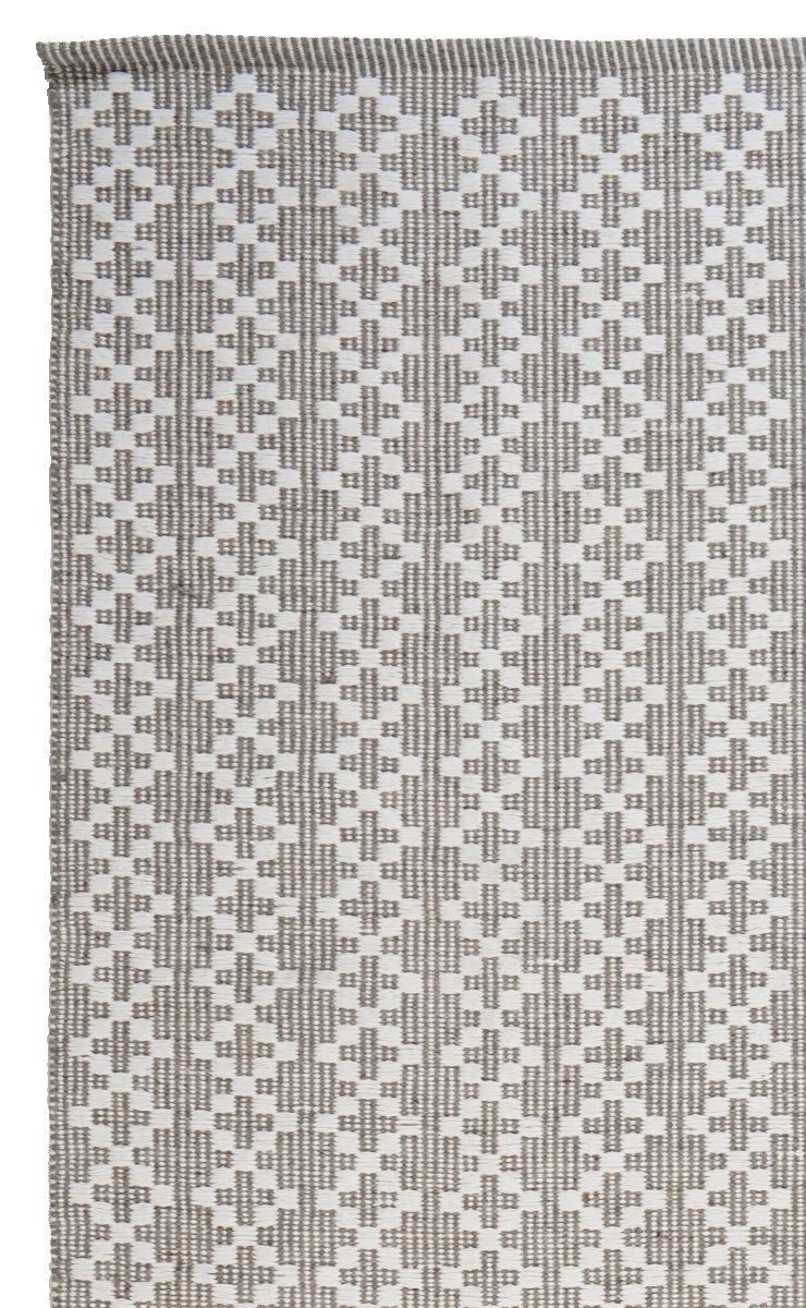 Dhurrie · Handgewebt – Grau, 200x290 cm