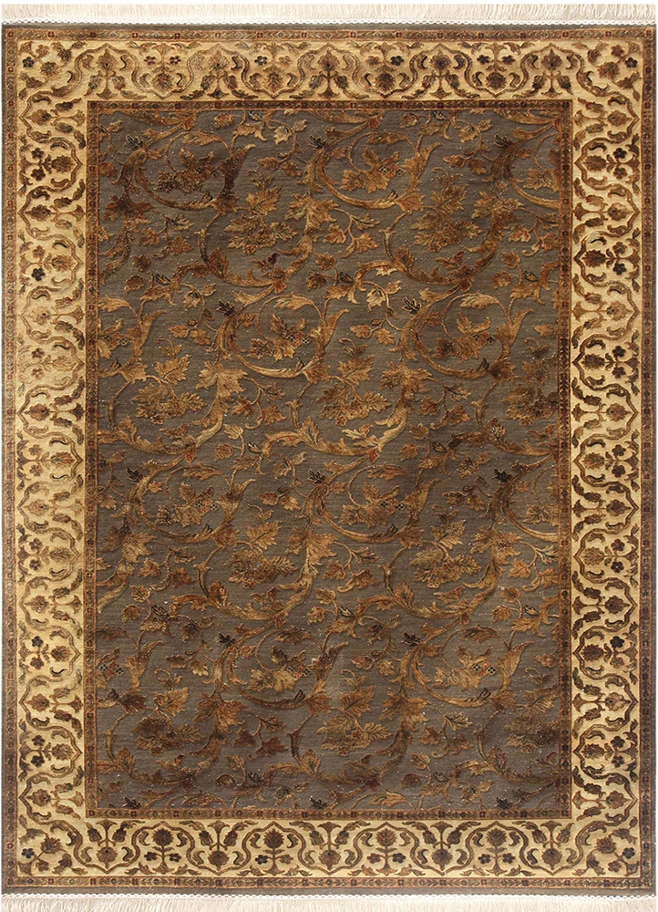 Wollteppich - 60 x 90 cm - dunkelbeige