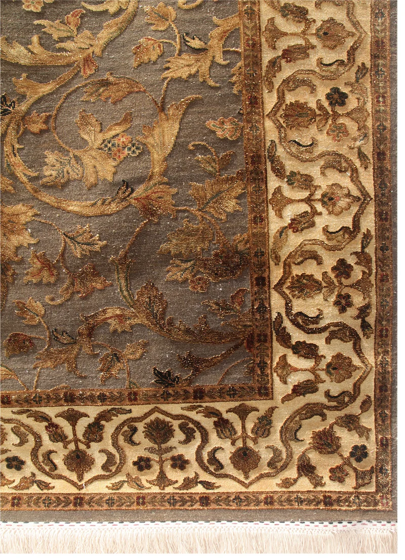Wollteppich - 60 x 90 cm - dunkelbeige