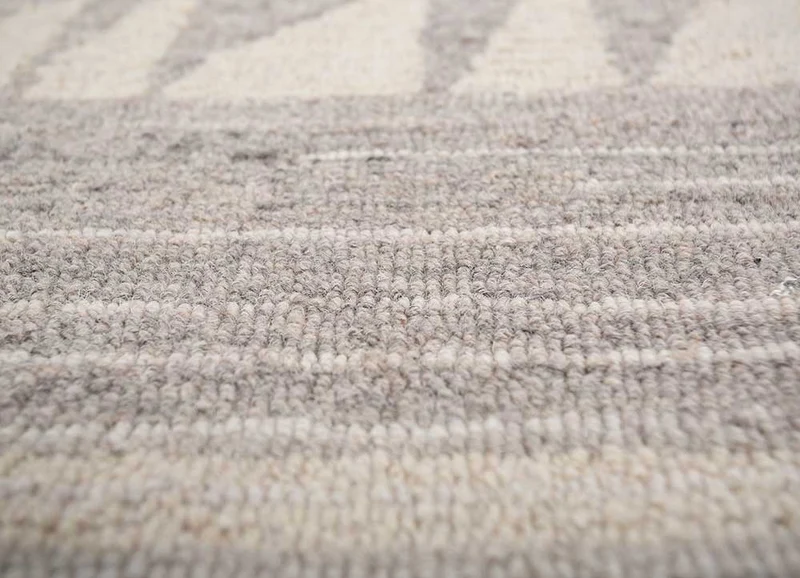Wollteppich - 150 x 240 cm - dunkelbeige