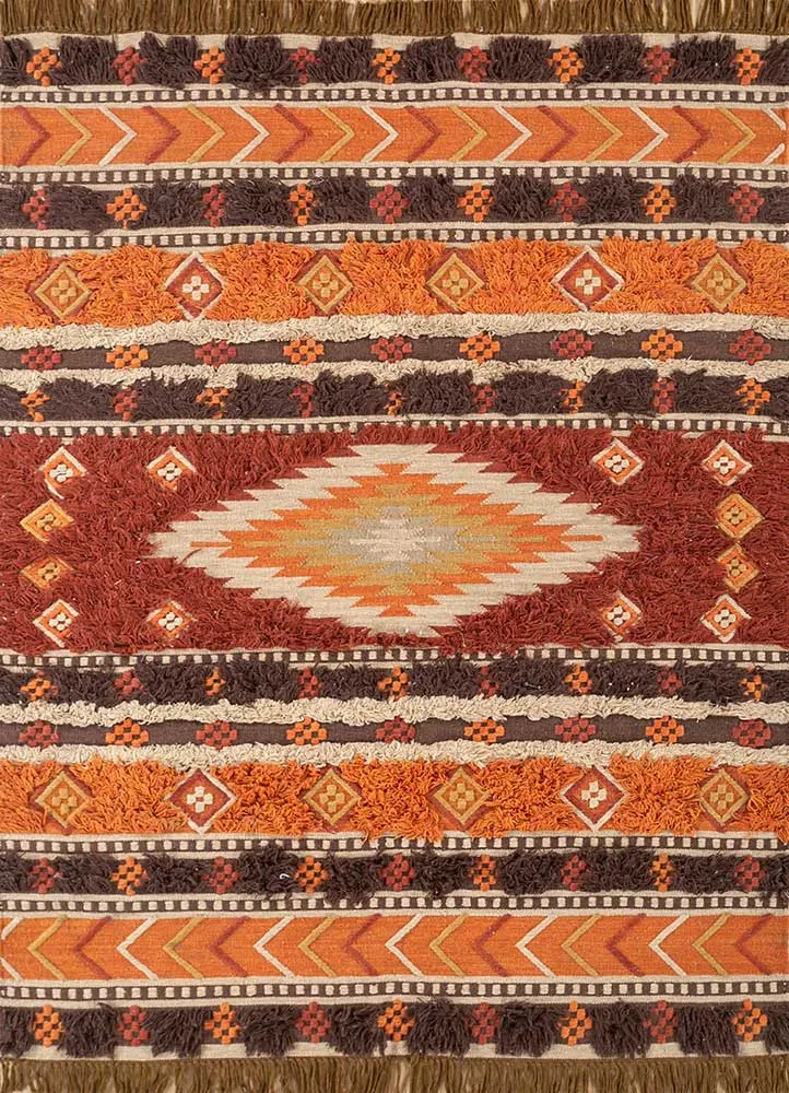 Wollteppich - 150 x 240 cm - orange