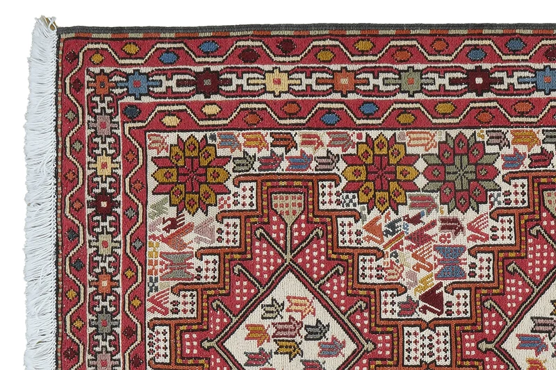 Sumak Shahsavan · Handgewebt – Beige, 92x80 cm