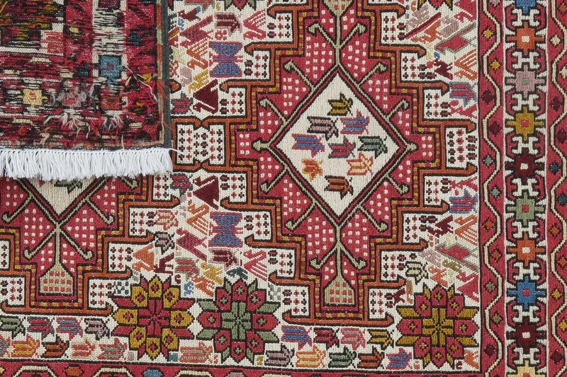 Sumak Shahsavan · Handgewebt – Beige, 92x80 cm