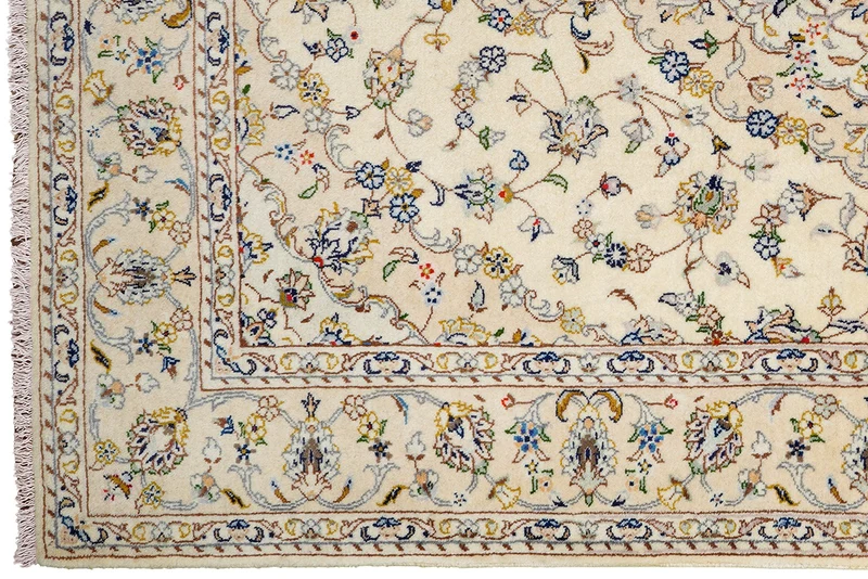 Kashan · Handgeknüpft – Beige, 210x141 cm