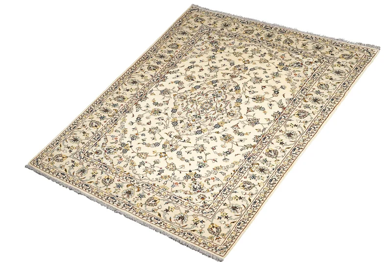 Kashan · Handgeknüpft – Beige, 210x141 cm