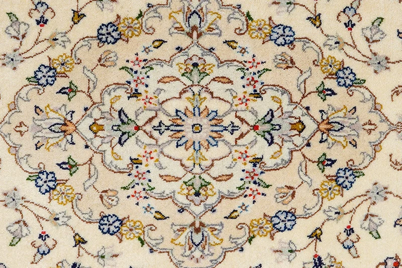 Kashan · Handgeknüpft – Beige, 210x141 cm
