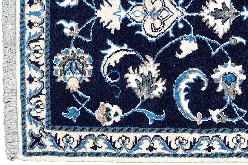 Nain 12La · Handgeknüpft – Blau, 136x67 cm