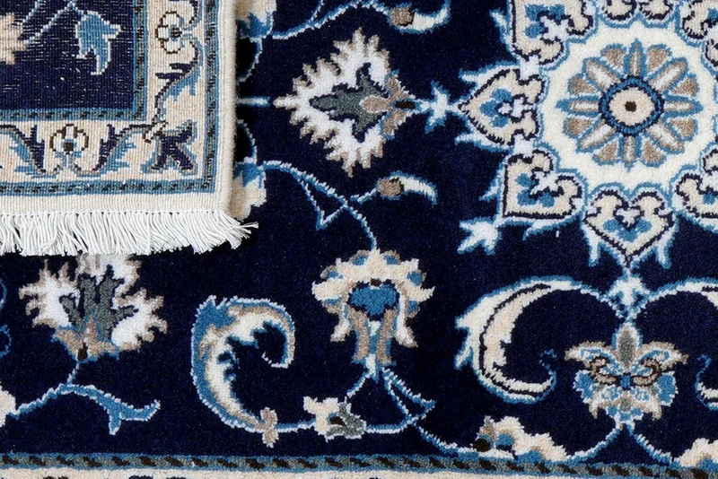 Nain 12La · Handgeknüpft – Blau, 136x67 cm