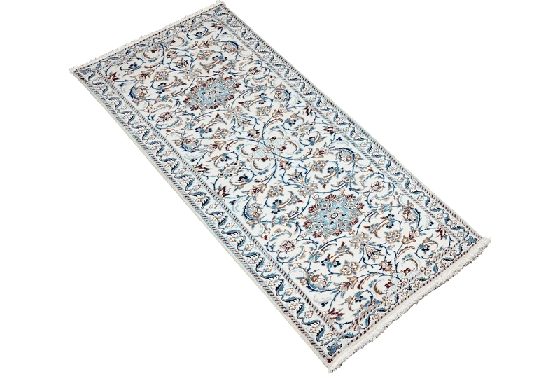 Nain 12La · Handgeknüpft – Beige, 204x65 cm
