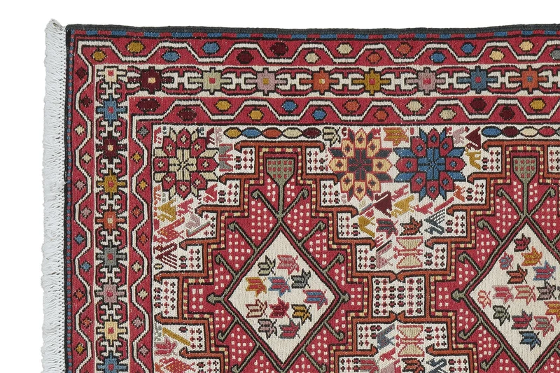 Sumak Shahsavan · Handgewebt – Beige, 94x77 cm