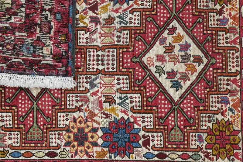 Sumak Shahsavan · Handgewebt – Beige, 94x77 cm