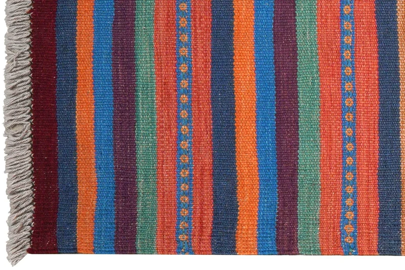 Kelim Gashgai · Handgewebt – Bunt, 194x57 cm