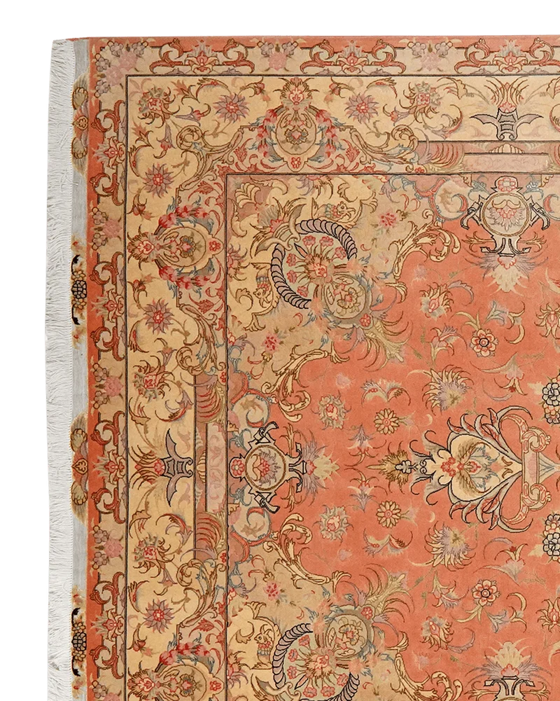 Tabriz 50 Raj · Handgeknüpft – Orange, 303x204 cm