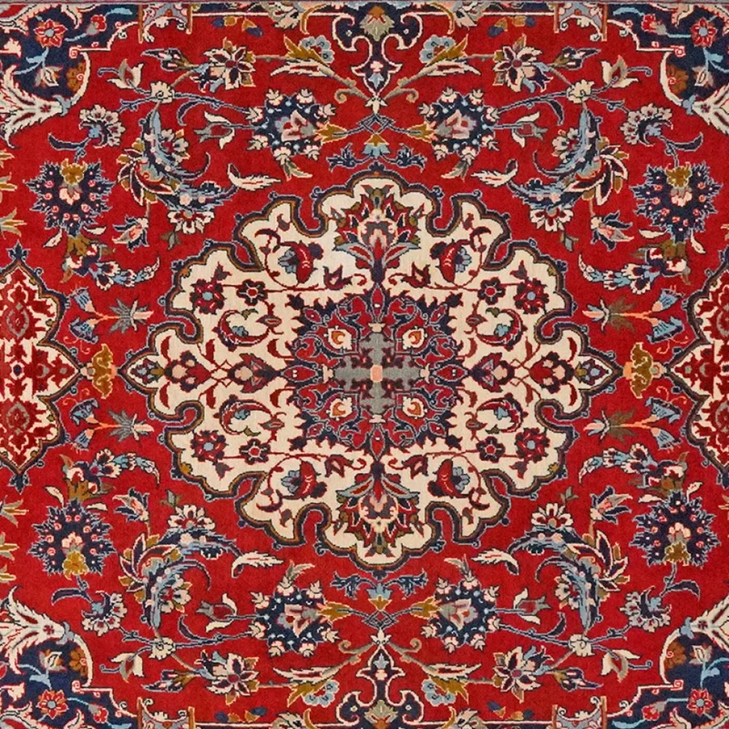 Isfahan · Handgeknüpft – Rot, 300x210 cm